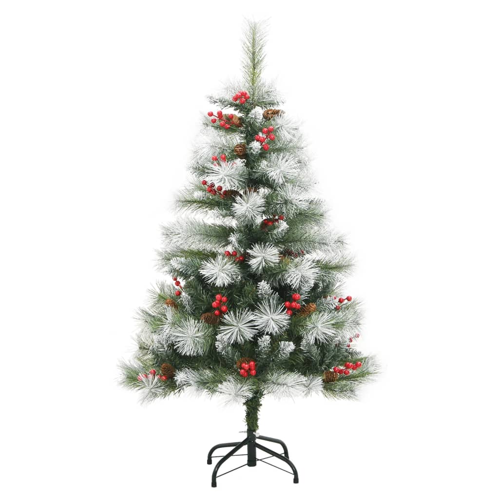 vidaXL Artificial Hinged Christmas Tree 150 LEDs & Ball Set 47.2"-3