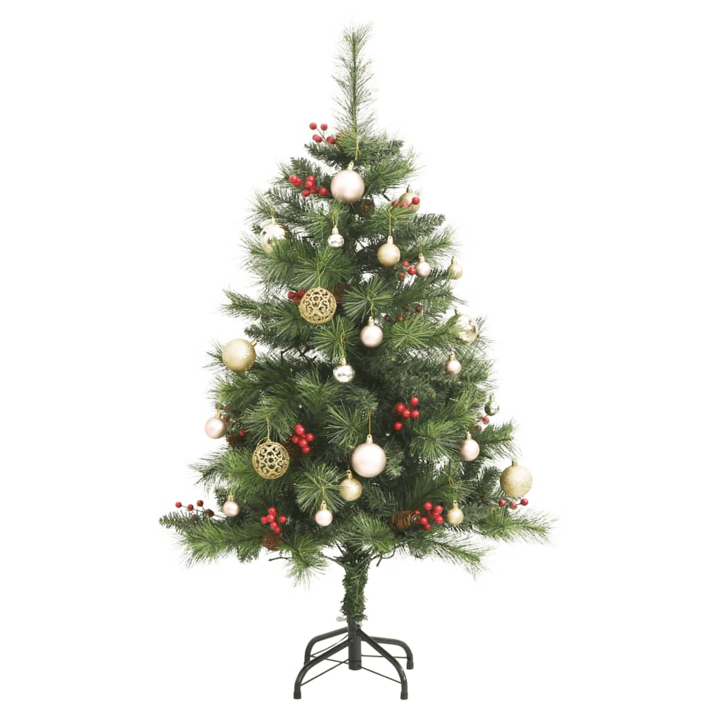 vidaXL Artificial Hinged Christmas Tree 150 LEDs & Ball Set 47.2"-2