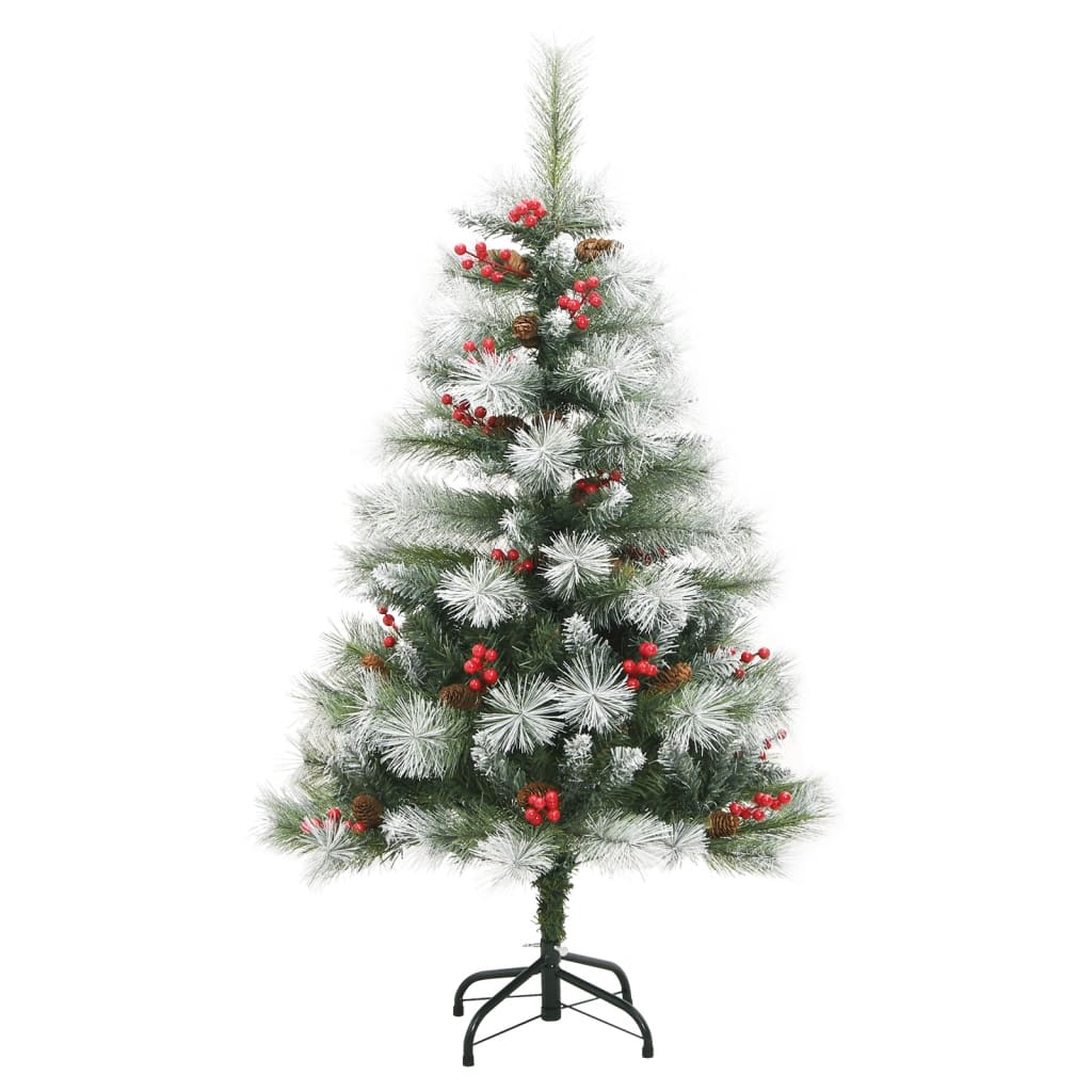 vidaXL Artificial Hinged Christmas Tree 150 LEDs & Ball Set 47.2"-3