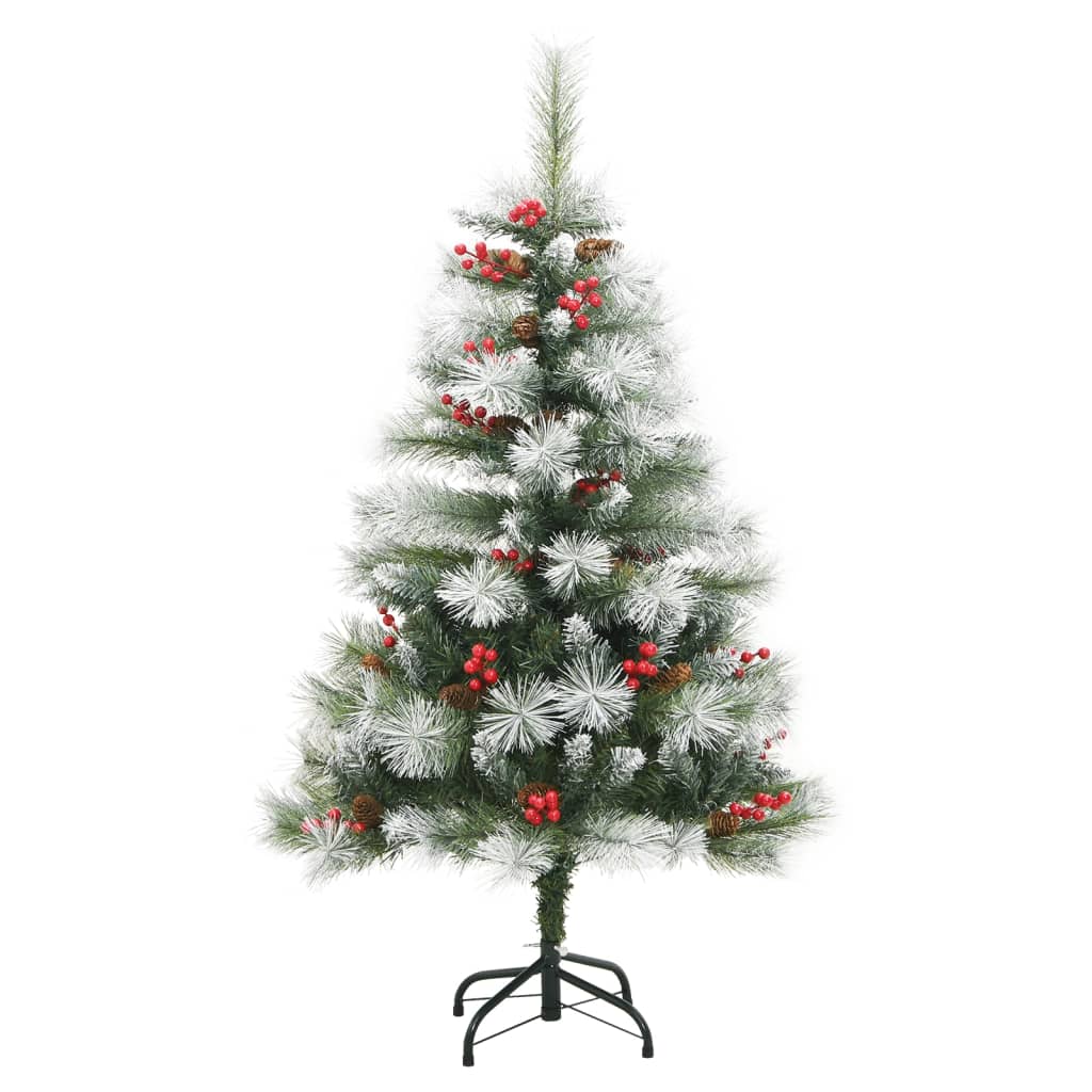 vidaXL Artificial Hinged Christmas Tree 150 LEDs & Ball Set 59.1"-3