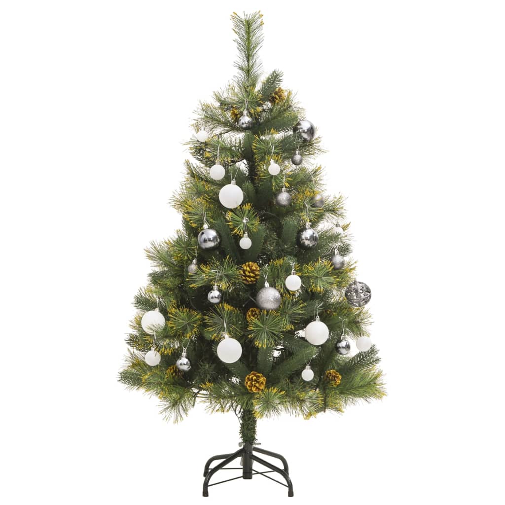 vidaXL Artificial Hinged Christmas Tree 150 LEDs & Ball Set 59.1"-2