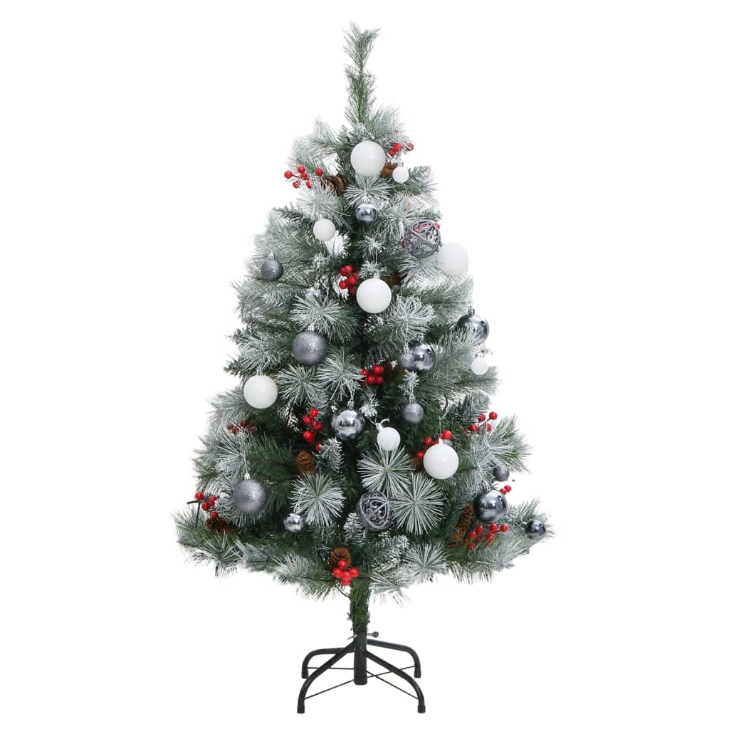 vidaXL Artificial Hinged Christmas Tree 150 LEDs & Ball Set 47.2"-2