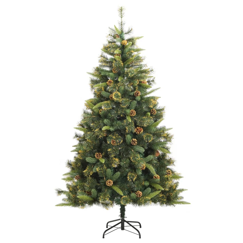 vidaXL Artificial Hinged Christmas Tree 300 LEDs & Ball Set 82.7"-3