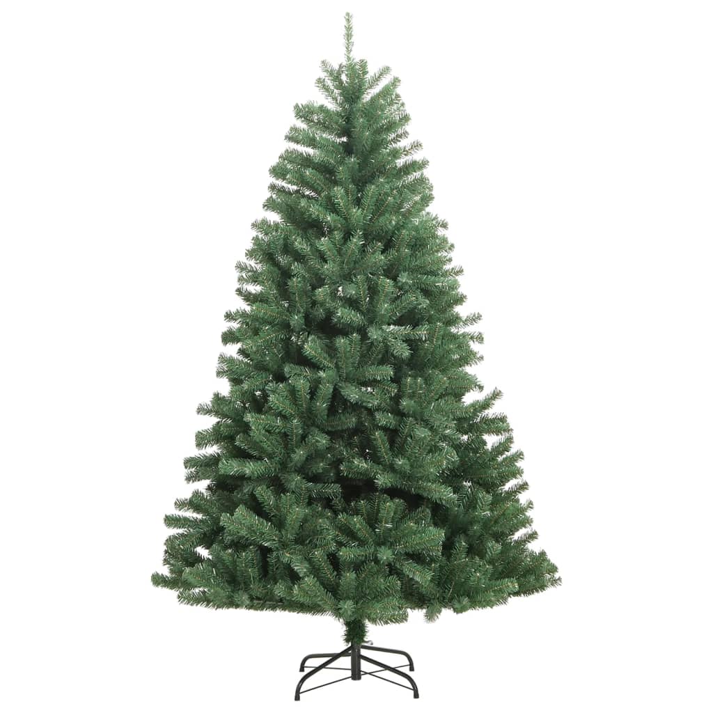 vidaXL Artificial Hinged Christmas Tree 150 LEDs & Ball Set 47.2"-3