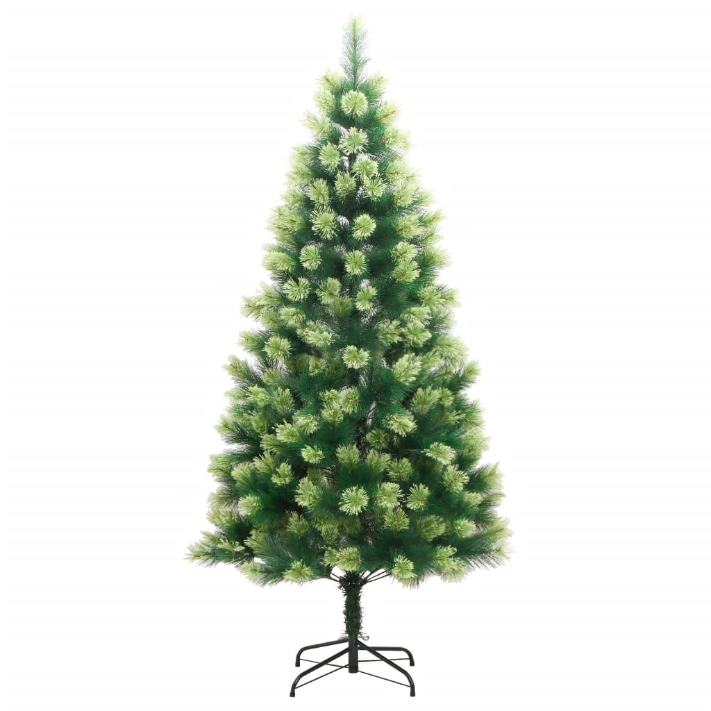 vidaXL Artificial Hinged Christmas Tree 300 LEDs & Ball Set 70.9"-3