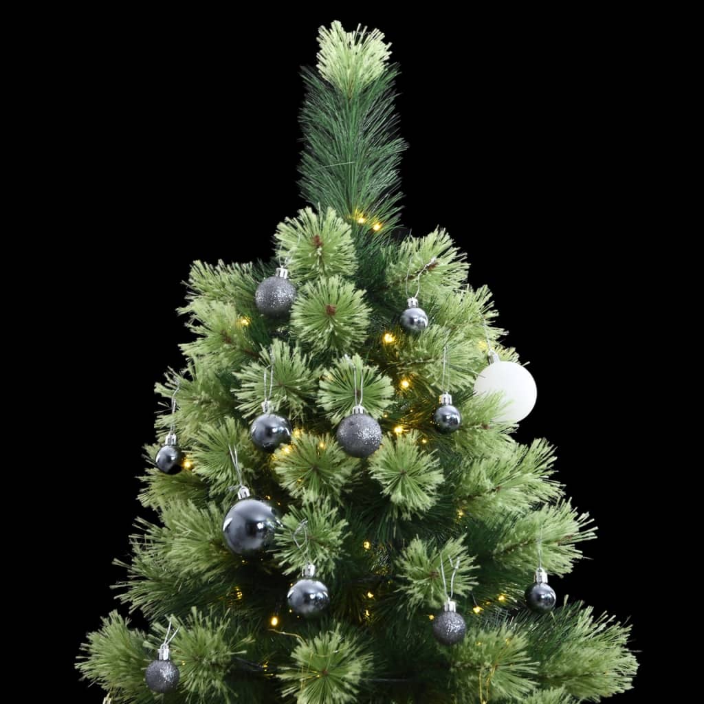 vidaXL Artificial Hinged Christmas Tree 300 LEDs & Ball Set 70.9"-1