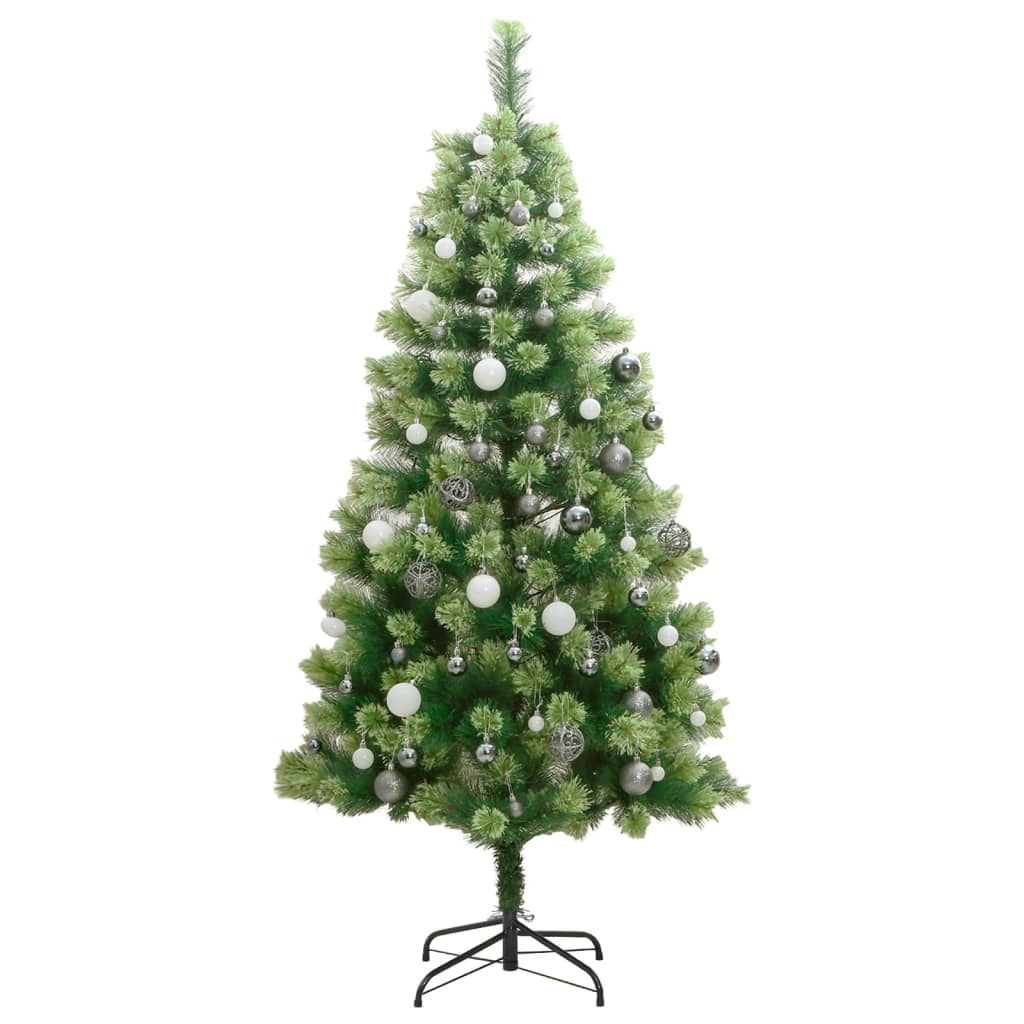 vidaXL Artificial Hinged Christmas Tree 300 LEDs & Ball Set 82.7"-2