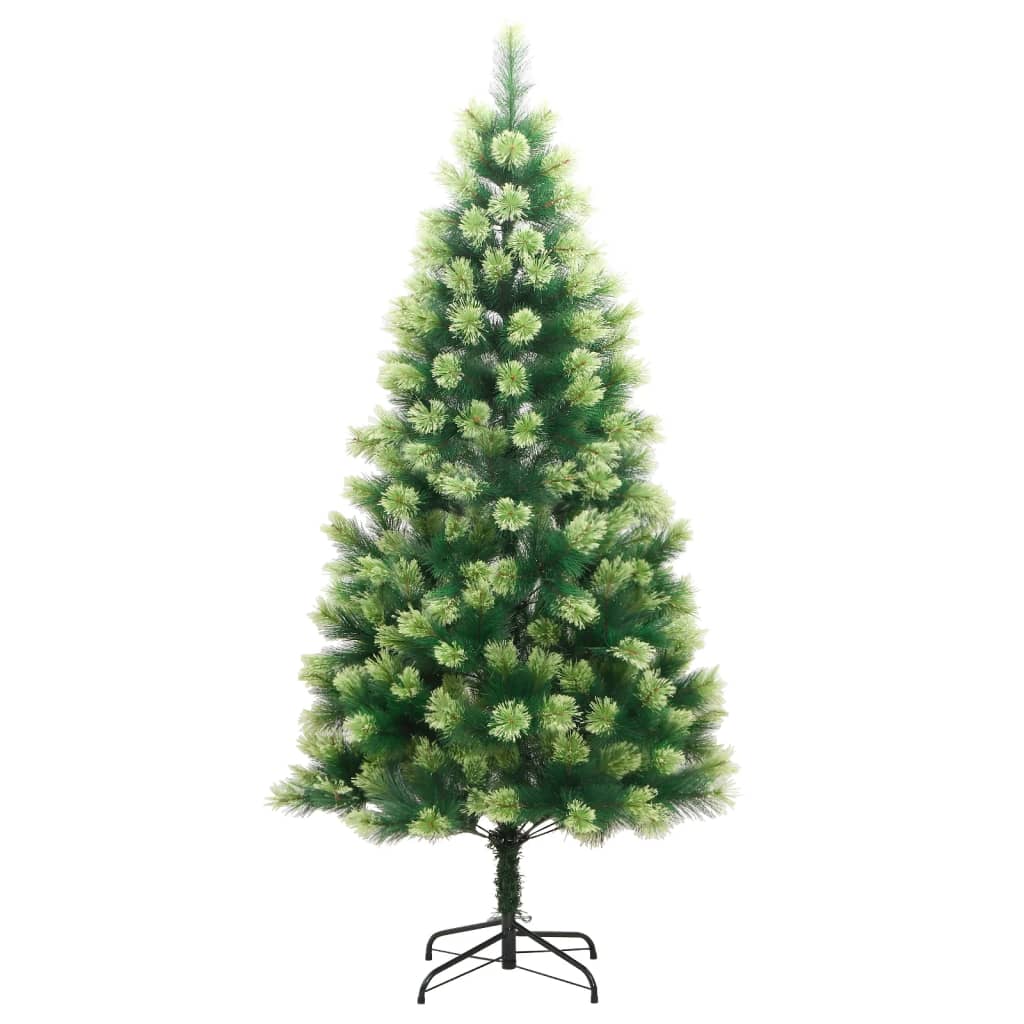 vidaXL Artificial Hinged Christmas Tree 300 LEDs & Ball Set 82.7"-3