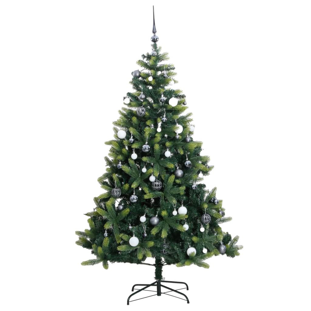 vidaXL Artificial Hinged Christmas Tree 300 LEDs & Ball Set 82.7"-2