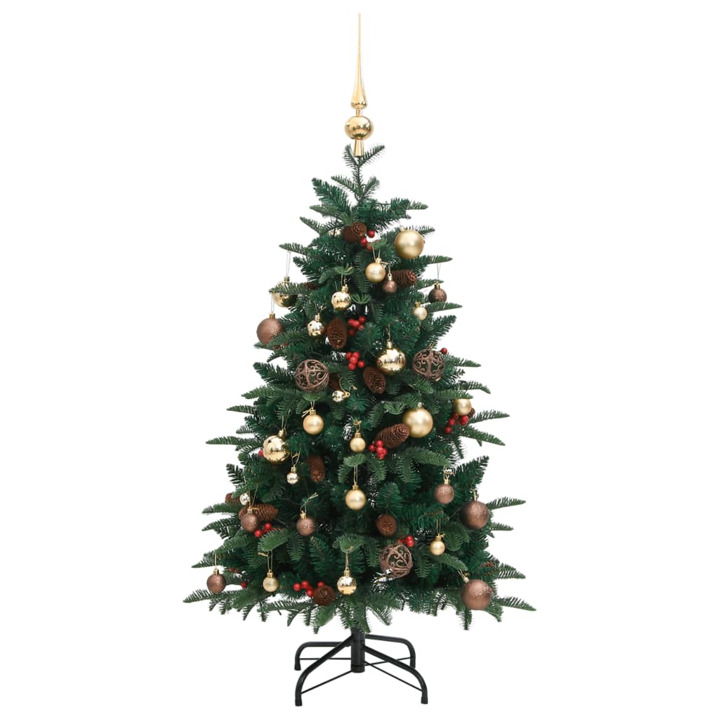 vidaXL Artificial Hinged Christmas Tree 150 LEDs & Ball Set 59.1"-2