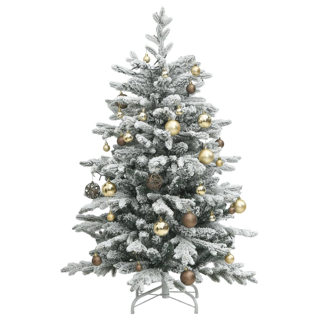 vidaXL Artificial Hinged Christmas Tree 150 LEDs & Ball Set 59.1"-2