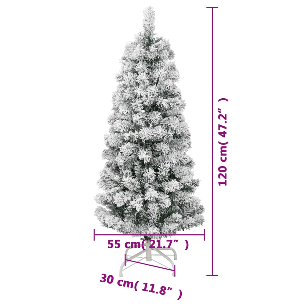 vidaXL Artificial Hinged Christmas Tree 150 LEDs & Ball Set 47.2"-7