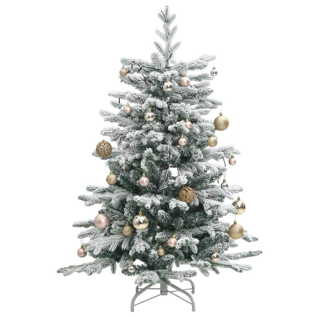 vidaXL Artificial Hinged Christmas Tree 150 LEDs & Ball Set 59.1"-2