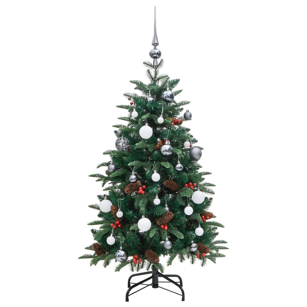 vidaXL Artificial Hinged Christmas Tree 150 LEDs & Ball Set 59.1"-2