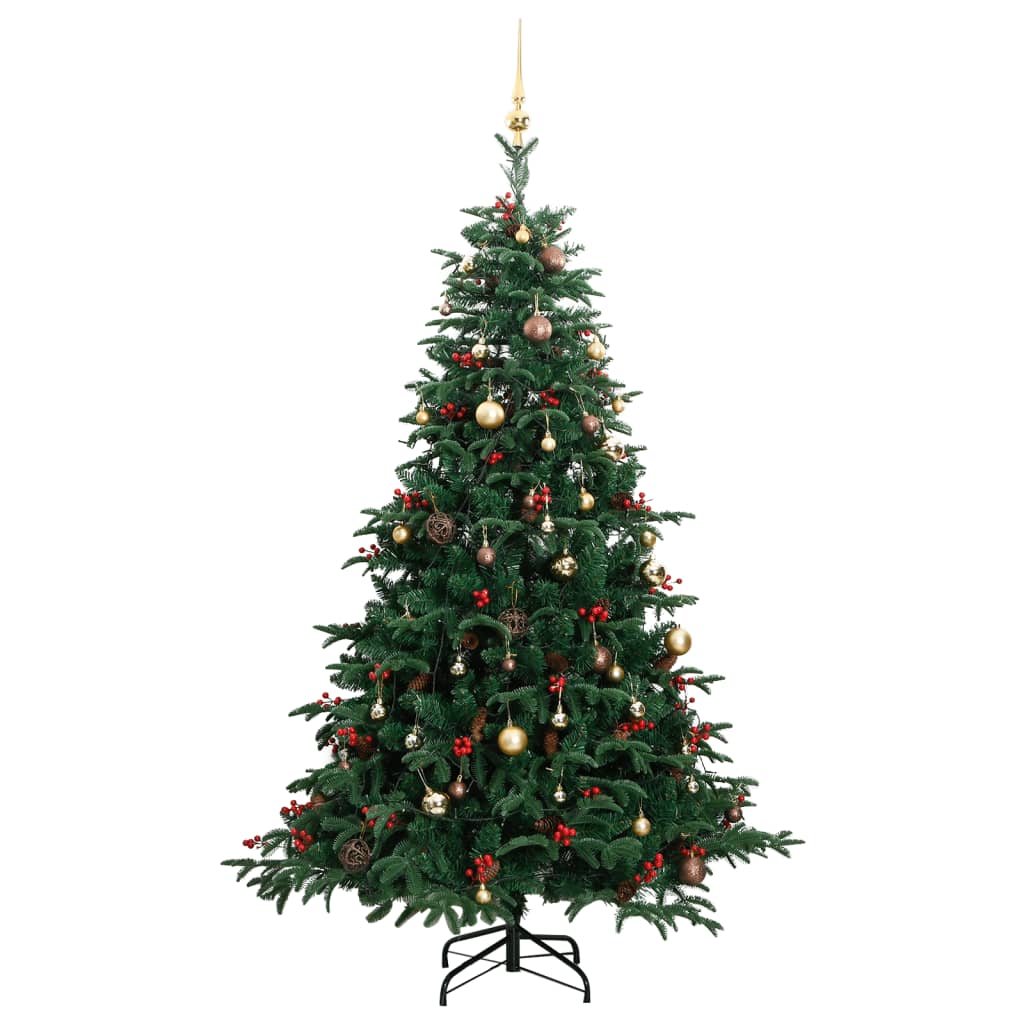 vidaXL Artificial Hinged Christmas Tree 300 LEDs & Ball Set 82.7"-2