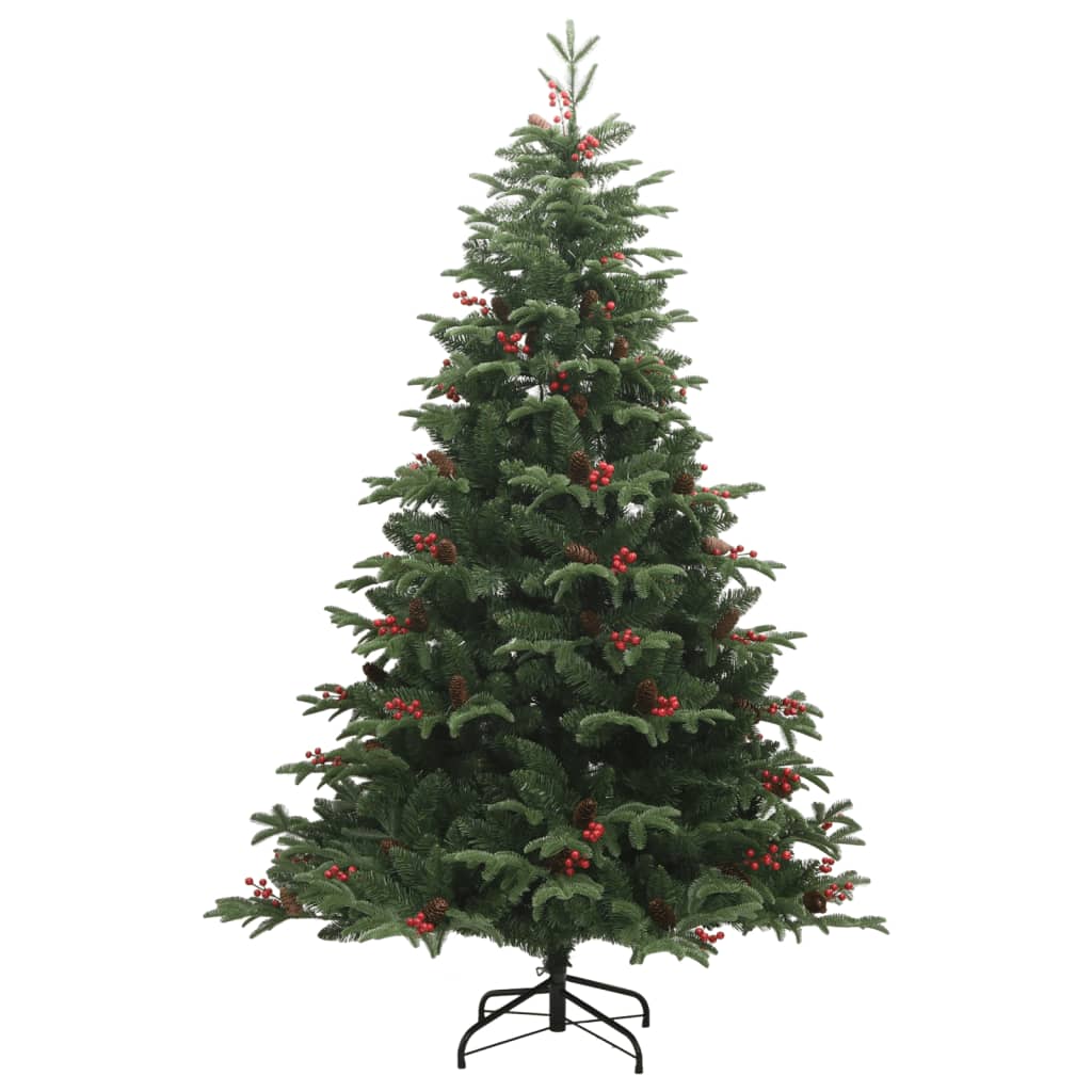 vidaXL Artificial Hinged Christmas Tree 300 LEDs & Ball Set 82.7"-3