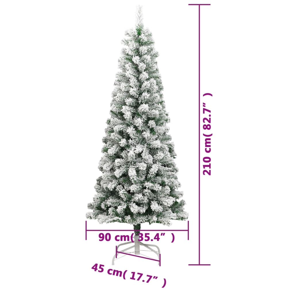 vidaXL Artificial Hinged Christmas Tree 300 LEDs & Ball Set 82.7"-7