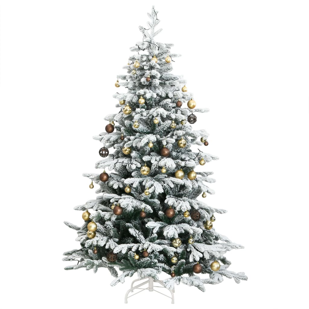 vidaXL Artificial Hinged Christmas Tree 300 LEDs & Ball Set 82.7"-2