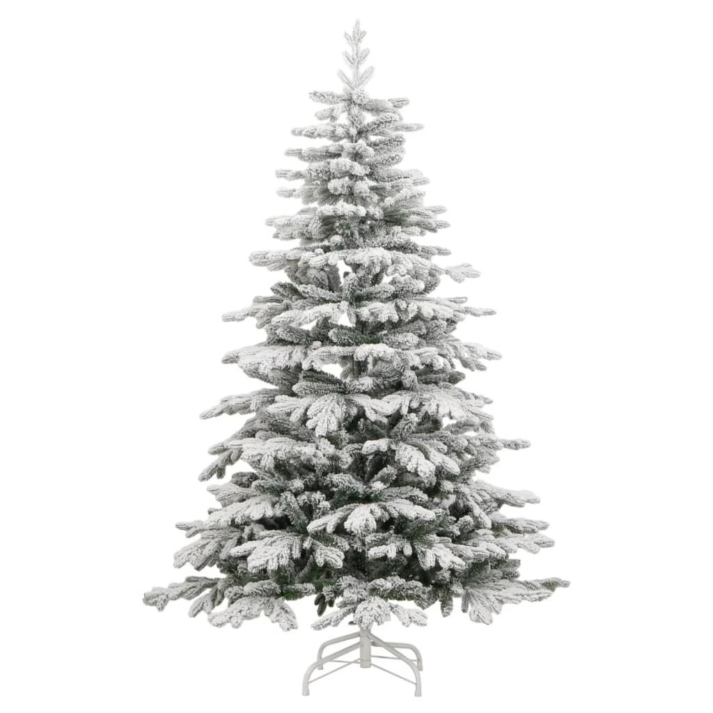 vidaXL Artificial Hinged Christmas Tree 300 LEDs & Ball Set 82.7"-3