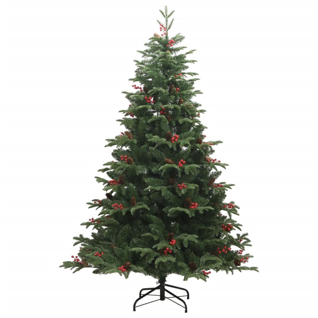 vidaXL Artificial Hinged Christmas Tree 300 LEDs & Ball Set 70.9"-3