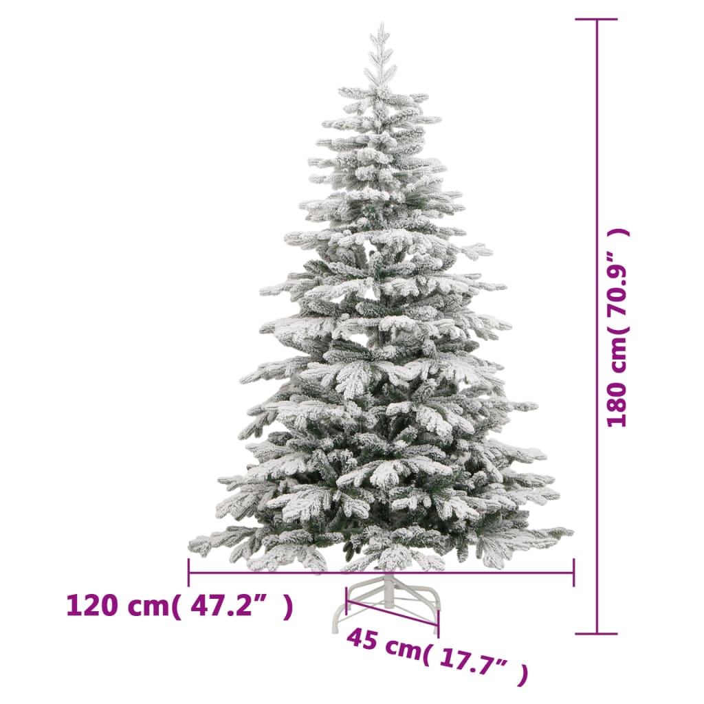 vidaXL Artificial Hinged Christmas Tree 300 LEDs & Ball Set 70.9"-7