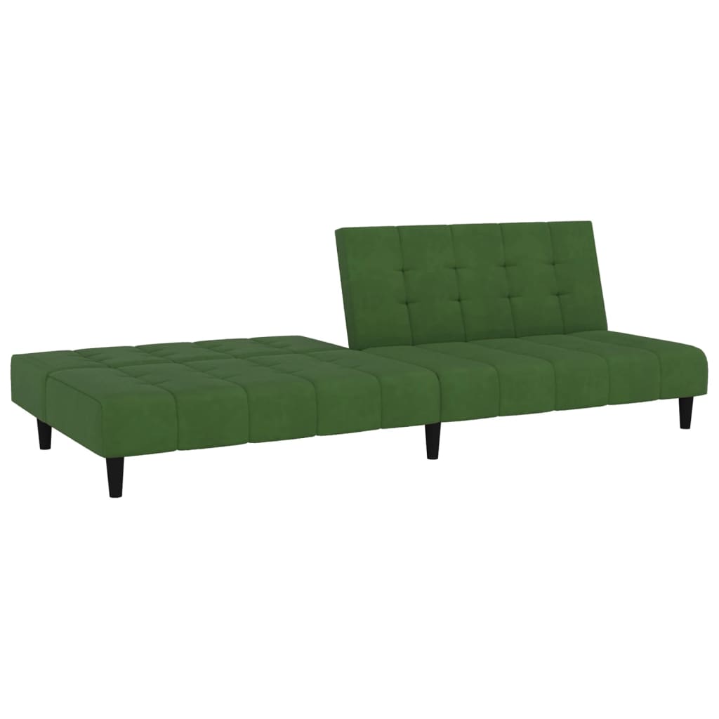 vidaXL 2-Seater Sofa Bed Dark Green Velvet-3