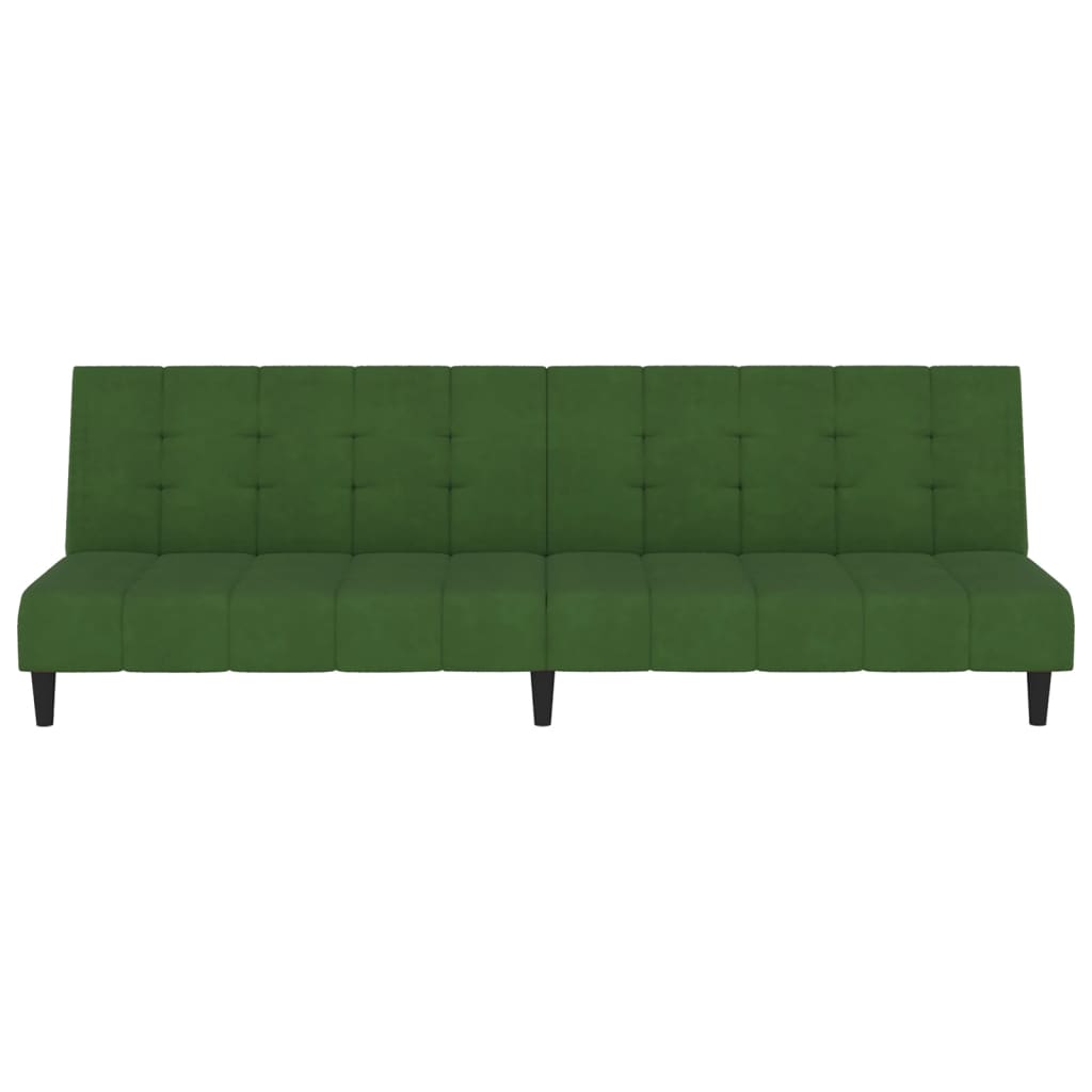 vidaXL 2-Seater Sofa Bed Dark Green Velvet-4