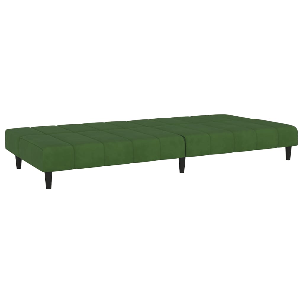 vidaXL 2-Seater Sofa Bed Dark Green Velvet-5