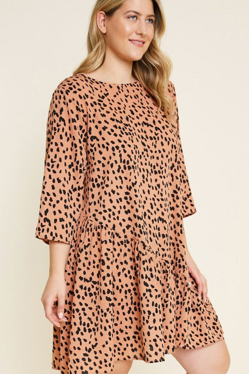 Asymmetrical Dotted Swing Dress