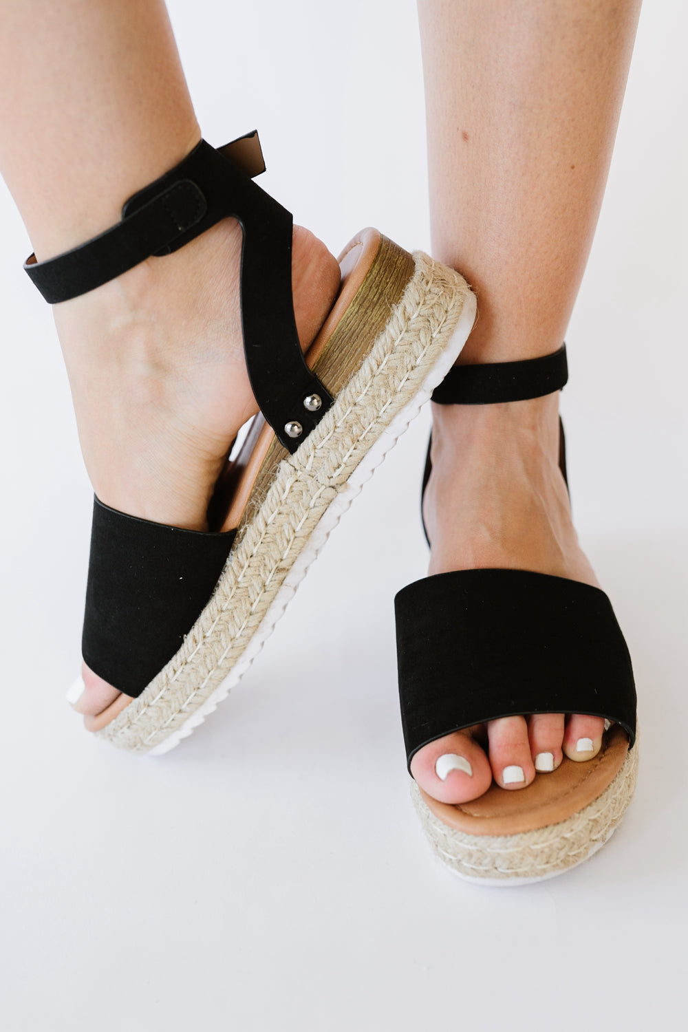 WeeBoo Every Step Espadrille Platform Sandal in Black