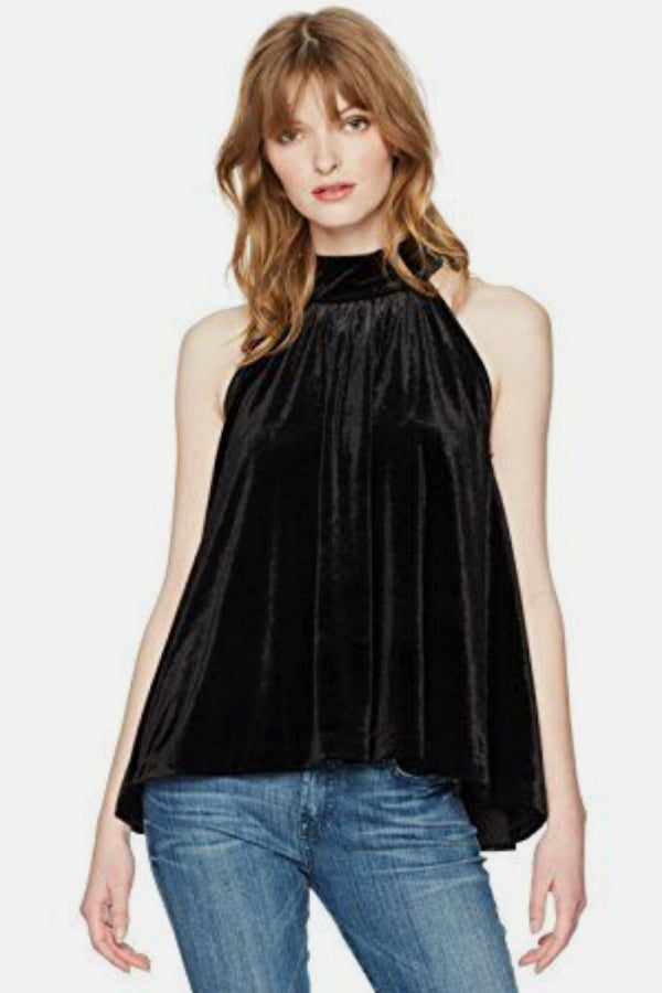 Sleeveless Velvet Swing Top - 99fab 