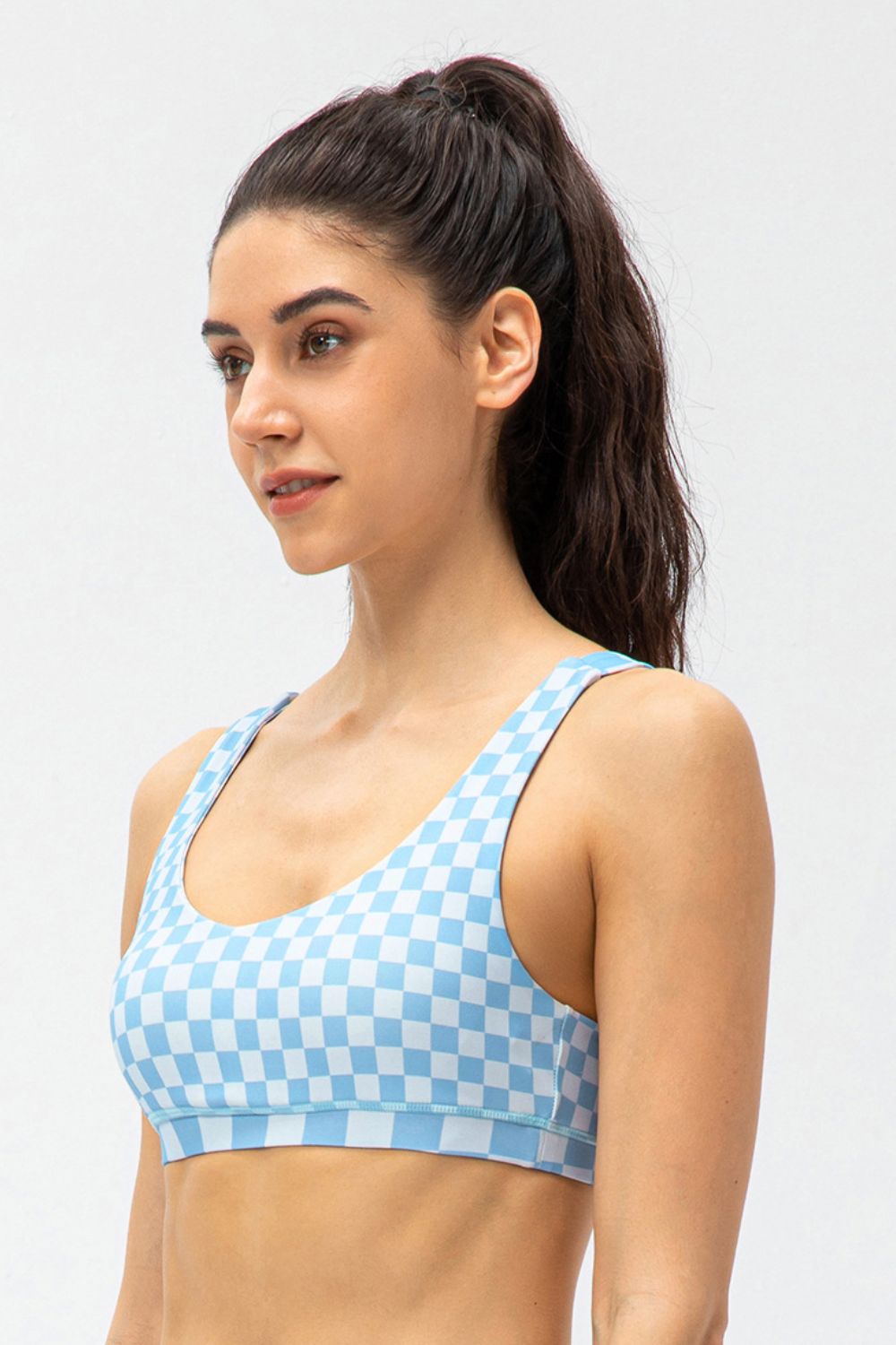 Checkered Sports Bra