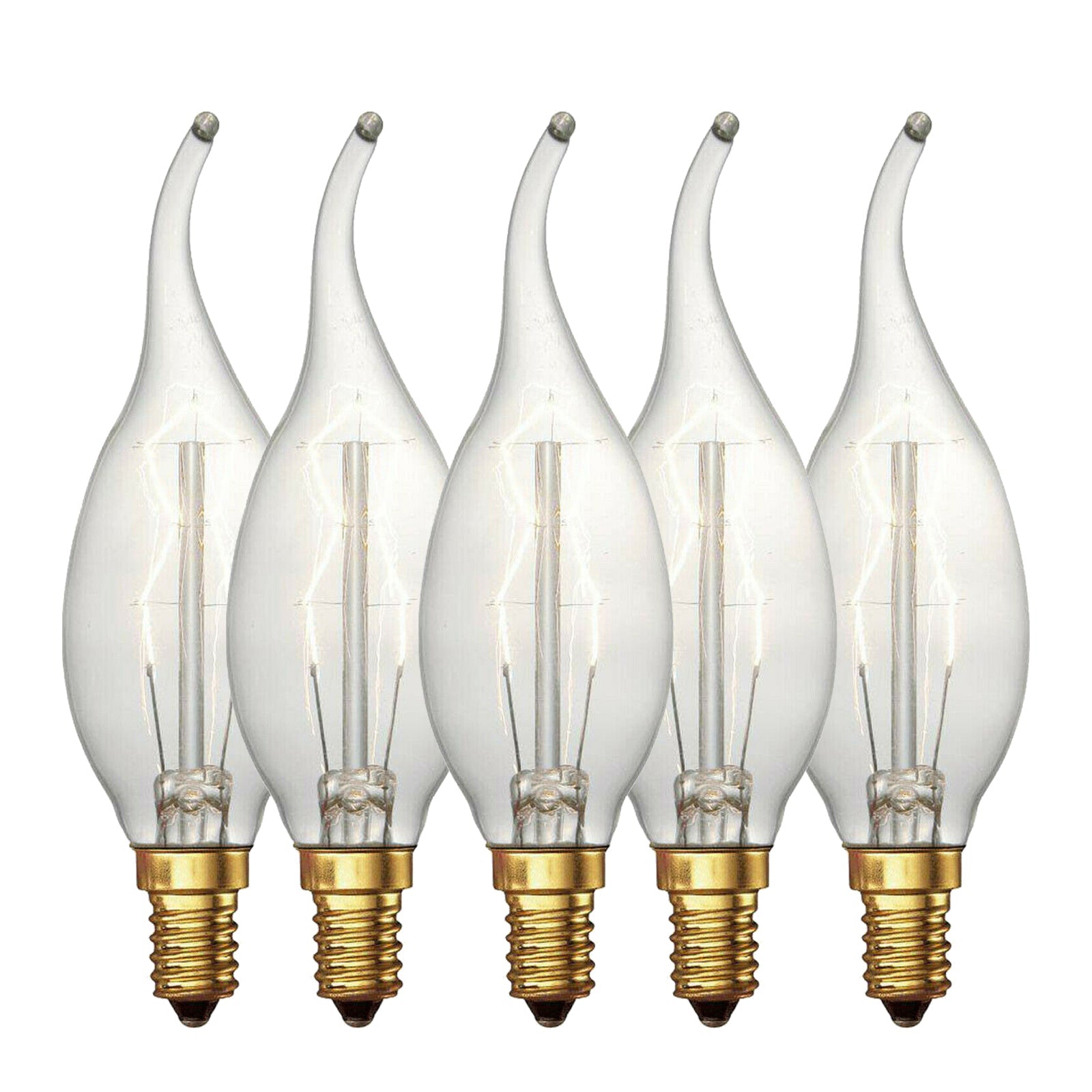 C35 E14 60W Vintage Bulb Pack 5