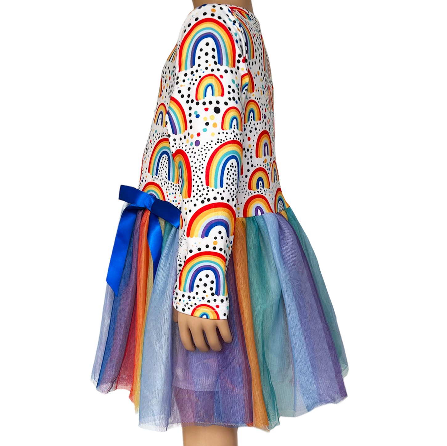 AL Limited Girls Boutique Ombre Rainbow Mesh Tulle Party Dress