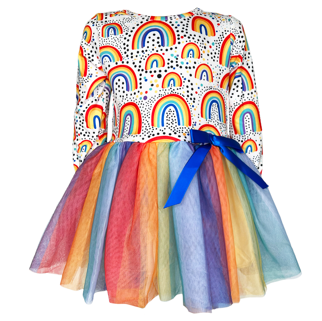 AL Limited Girls Boutique Ombre Rainbow Mesh Tulle Party Dress - 99fab 
