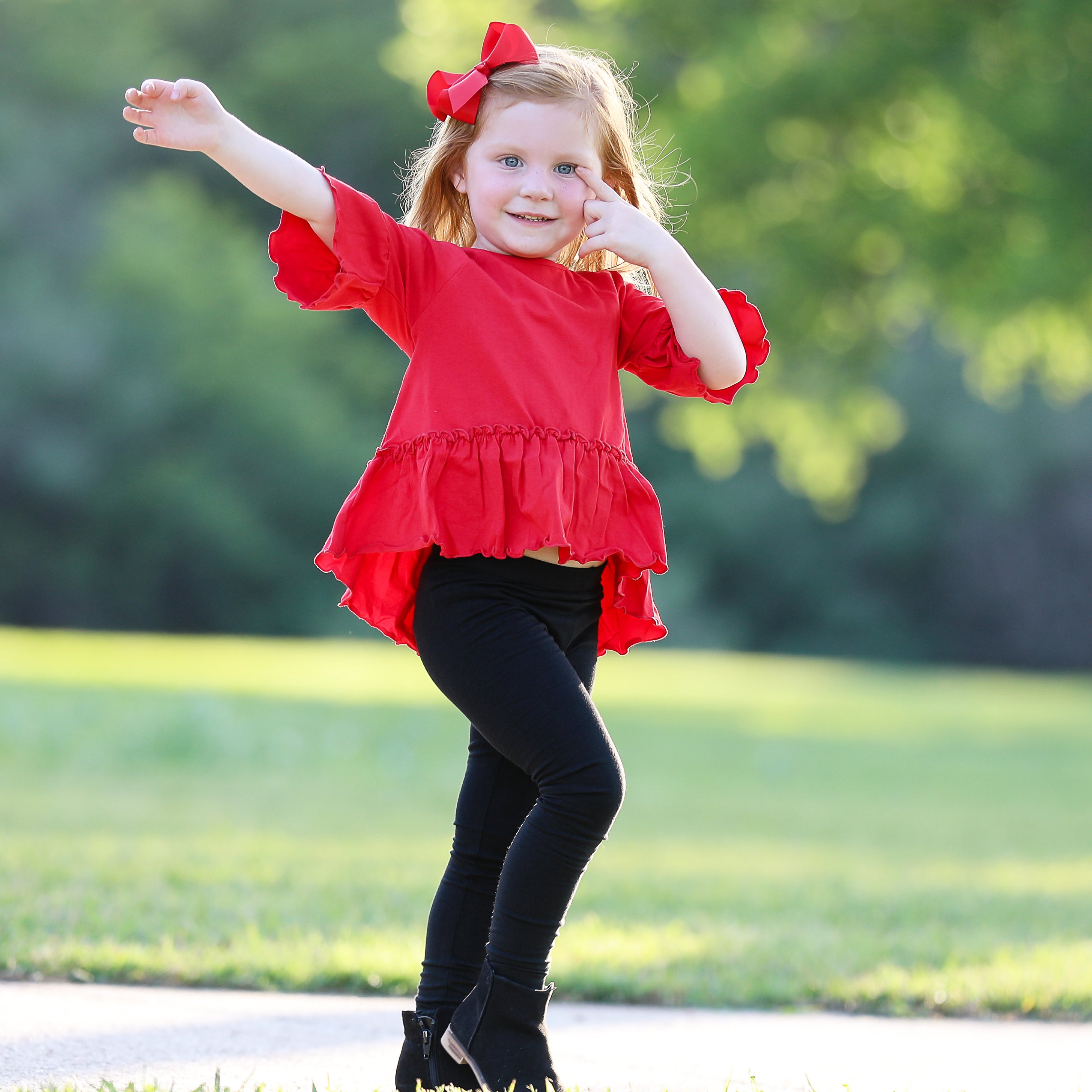 Baby Girls Boutique Black Ruffle Butt Leggings Set