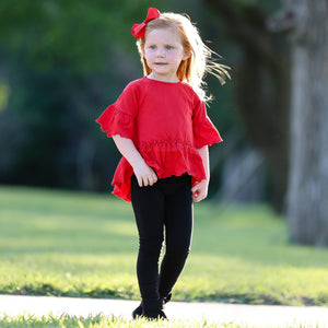 Baby Girls Boutique Black Ruffle Butt Leggings Set