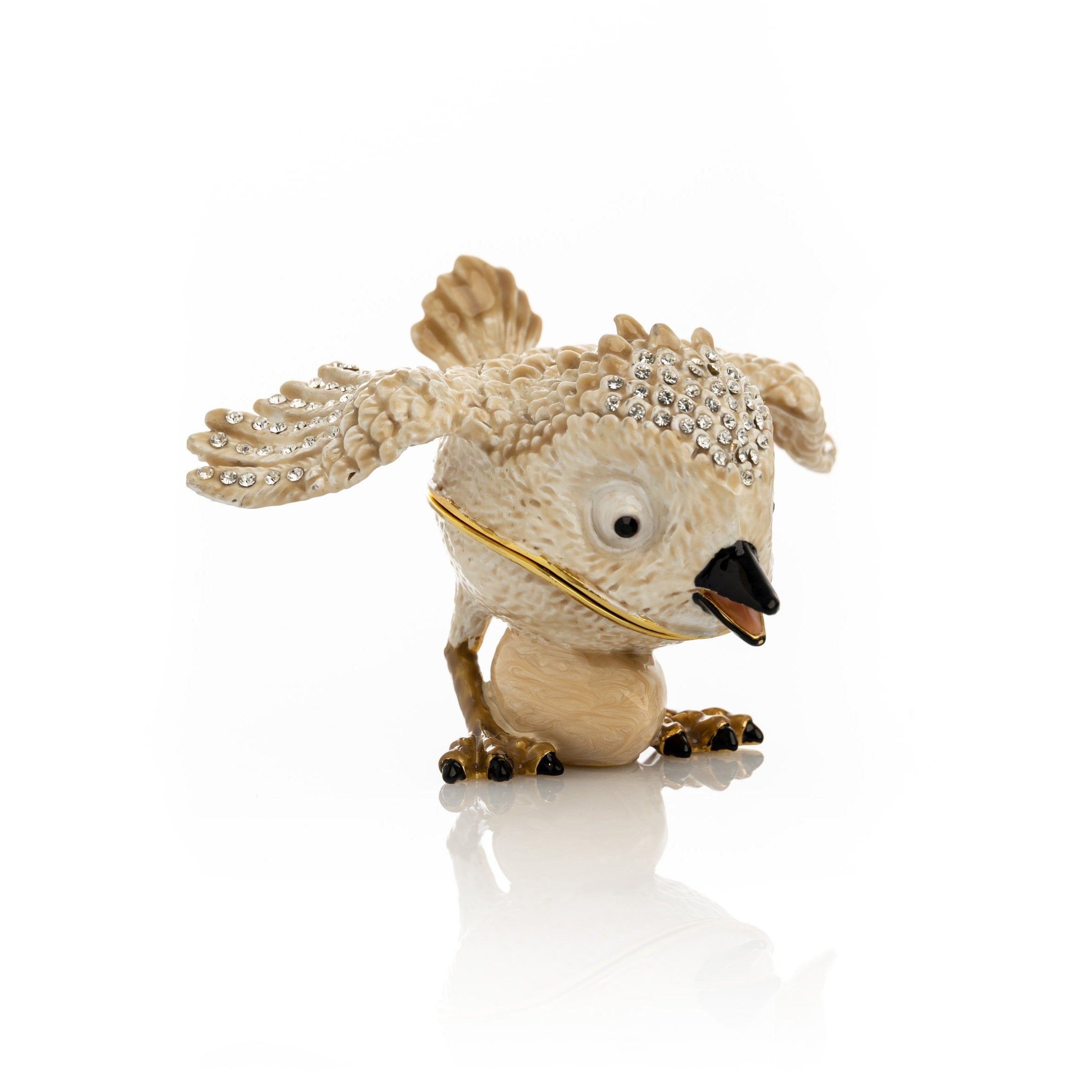 Beige Bird with Egg Trinket Box-0