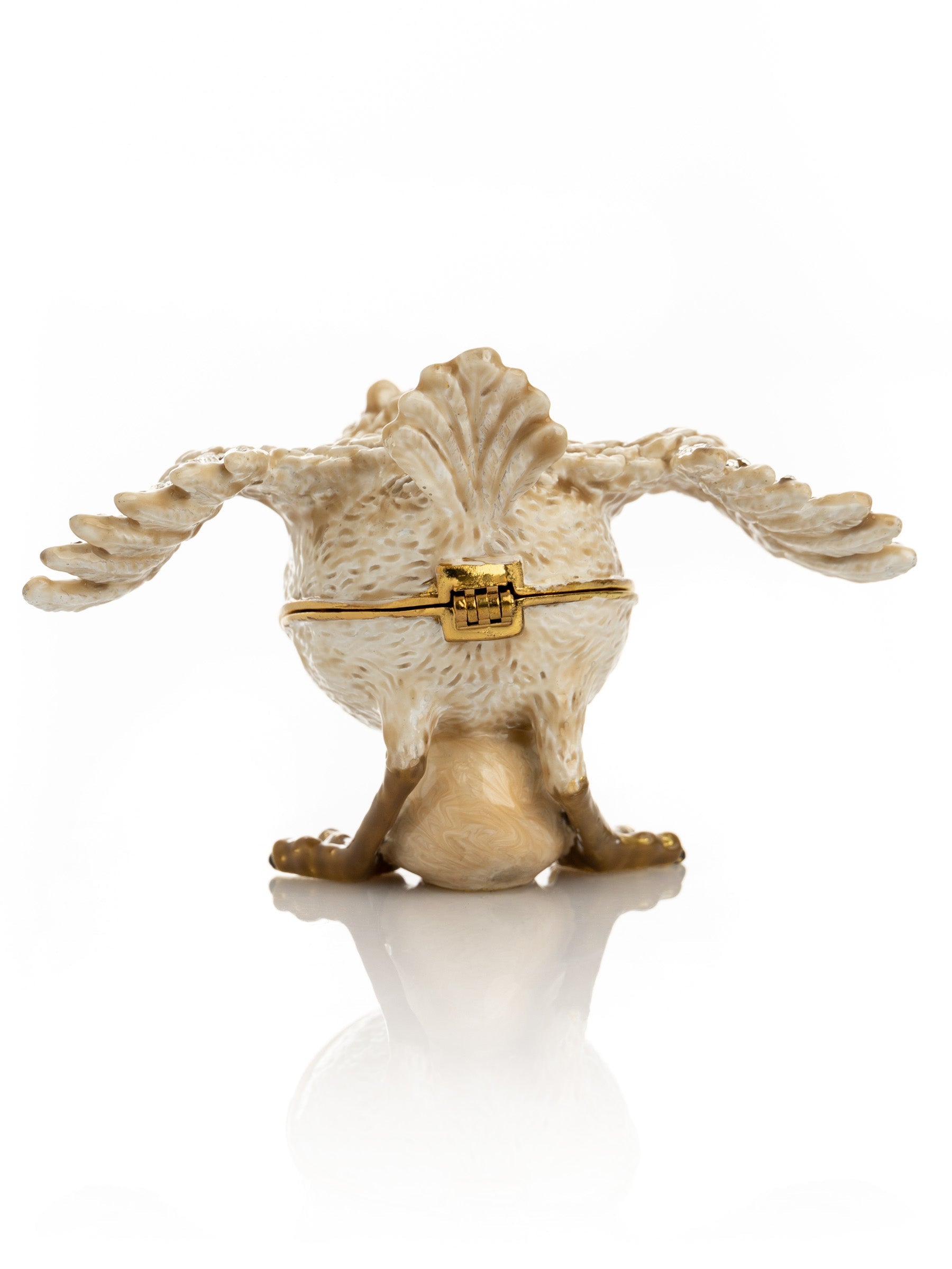 Beige Bird with Egg Trinket Box-6