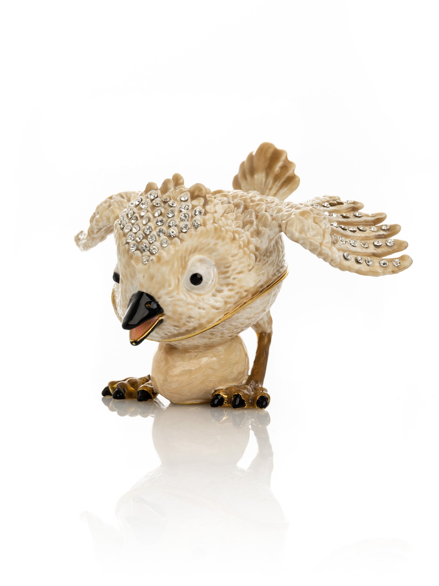 Beige Bird with Egg Trinket Box-4