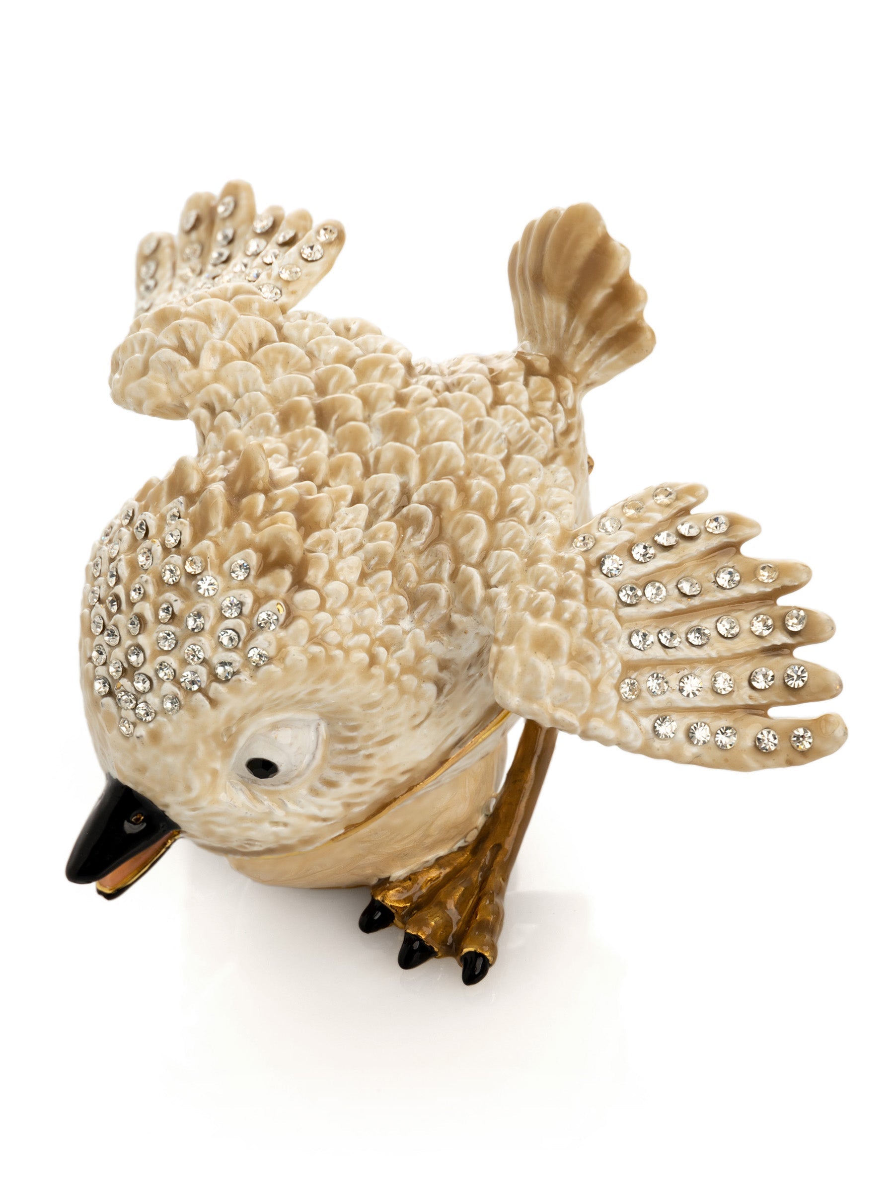 Beige Bird with Egg Trinket Box-7