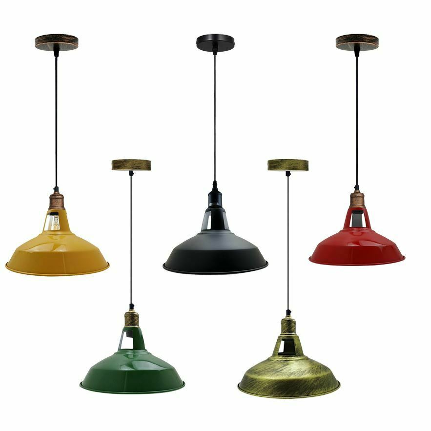 Metal Barn Slotted Shade Pendant