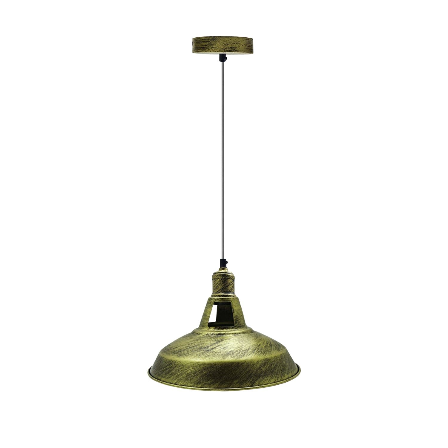 Metal Barn Slotted Shade Pendant