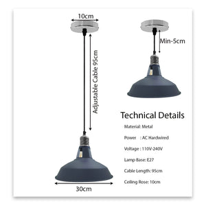 Metal Barn Slotted Shade Pendant