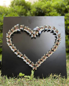 Heart of Love and Life Wall Art Black