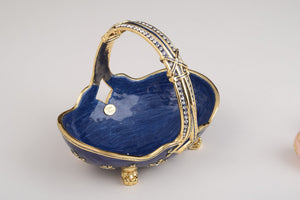 Blue Basket Carring Small Faberge Eggs