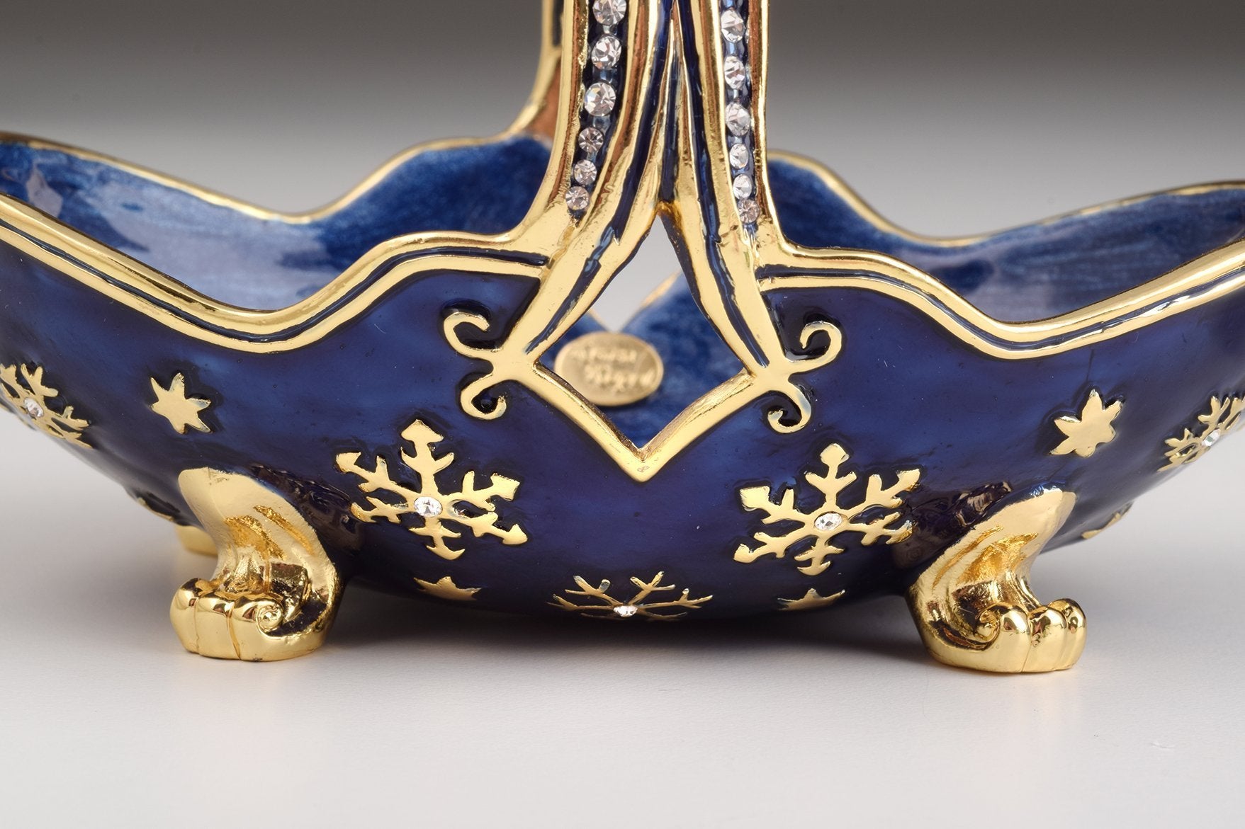 Blue Basket Carring Small Faberge Eggs