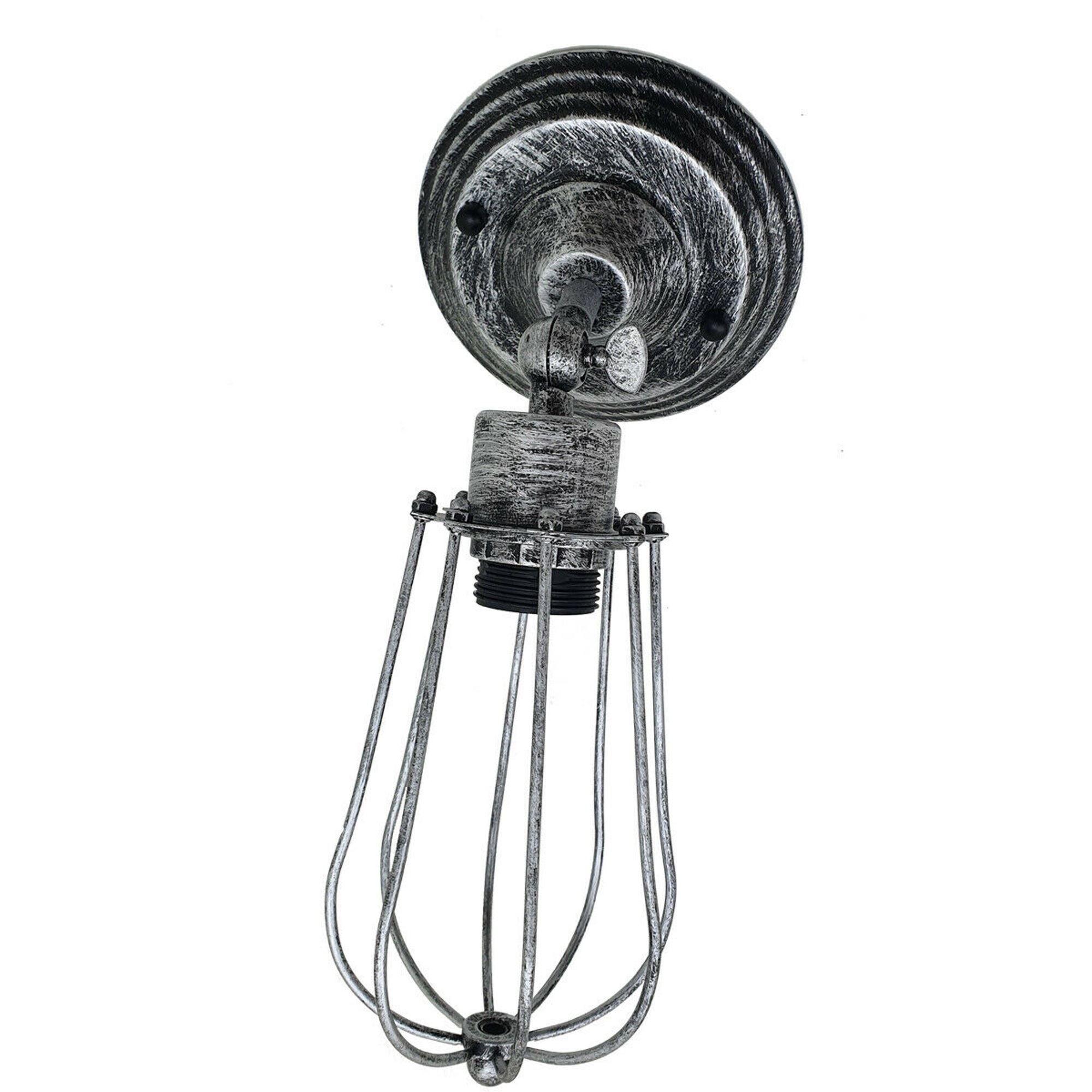 Birdcage Balloon Shape wall light Brushed Silver