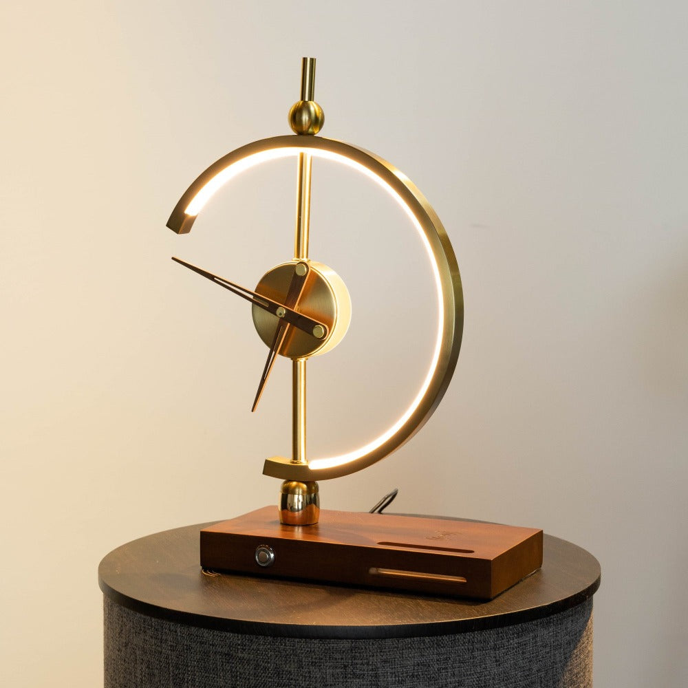 Golden Time Clock Lamp