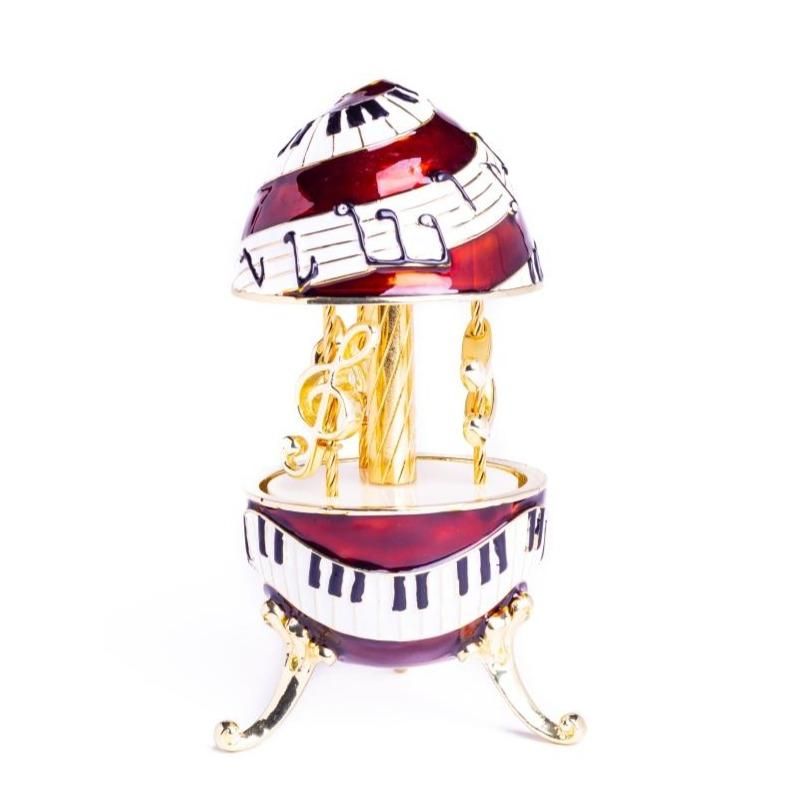 Piano Musical Carousel with Music Clef and Notes - 99fab 